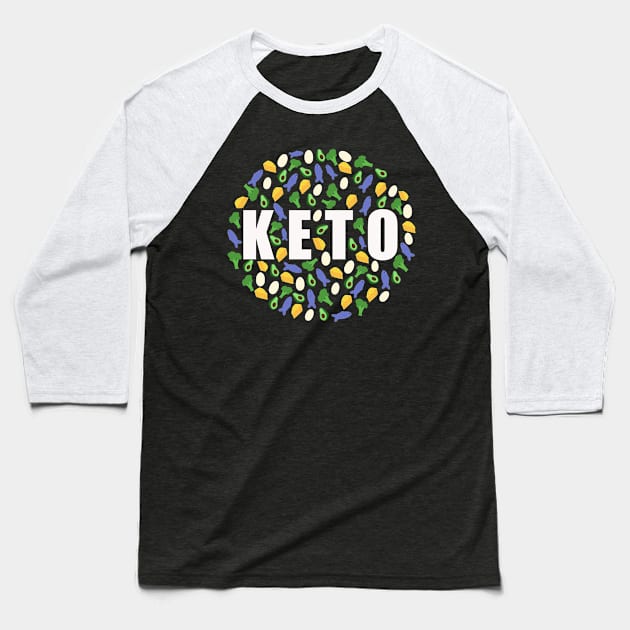 Keto Collage Baseball T-Shirt by mastersdigitalpainting